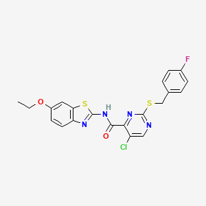 5-chloro-N-(6-ethoxy-1,3-benzothiazol-2-yl)-2-[(4-fluorobenzyl)sulfanyl]pyrimidine-4-carboxamide