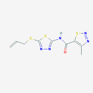 4-methyl-N-[5-(prop-2-en-1-ylsulfanyl)-1,3,4-thiadiazol-2-yl]-1,2,3-thiadiazole-5-carboxamide