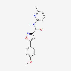 molecular formula C17H15N3O3 B11369376 5-(4-methoxyphenyl)-N-(6-methylpyridin-2-yl)-1,2-oxazole-3-carboxamide 