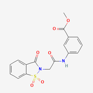 methyl 3-{[(1,1-dioxido-3-oxo-1,2-benzothiazol-2(3H)-yl)acetyl]amino}benzoate