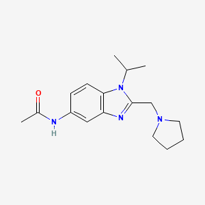 molecular formula C17H24N4O B11369382 N-[1-(propan-2-yl)-2-(pyrrolidin-1-ylmethyl)-1H-benzimidazol-5-yl]acetamide 