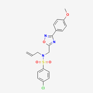 4-chloro-N-{[3-(4-methoxyphenyl)-1,2,4-oxadiazol-5-yl]methyl}-N-(prop-2-en-1-yl)benzenesulfonamide