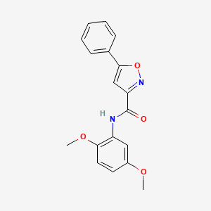 molecular formula C18H16N2O4 B11369412 N-(2,5-dimethoxyphenyl)-5-phenyl-1,2-oxazole-3-carboxamide 