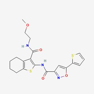 N-{3-[(2-methoxyethyl)carbamoyl]-4,5,6,7-tetrahydro-1-benzothiophen-2-yl}-5-(thiophen-2-yl)-1,2-oxazole-3-carboxamide