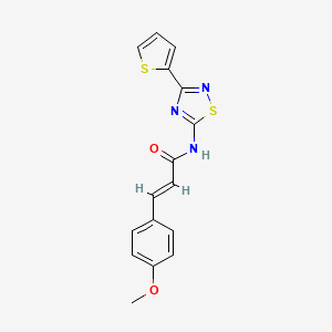 (2E)-3-(4-methoxyphenyl)-N-[3-(thiophen-2-yl)-1,2,4-thiadiazol-5-yl]prop-2-enamide