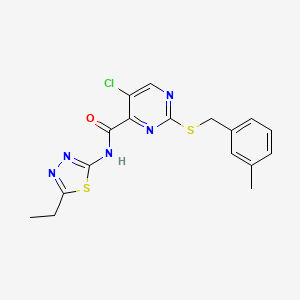 5-chloro-N-(5-ethyl-1,3,4-thiadiazol-2-yl)-2-[(3-methylbenzyl)sulfanyl]pyrimidine-4-carboxamide