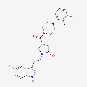 4-{[4-(2,3-dimethylphenyl)piperazin-1-yl]carbonyl}-1-[2-(5-fluoro-1H-indol-3-yl)ethyl]pyrrolidin-2-one