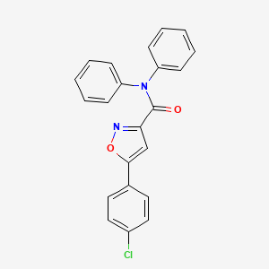 5-(4-chlorophenyl)-N,N-diphenyl-1,2-oxazole-3-carboxamide