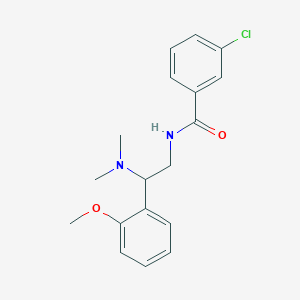 molecular formula C18H21ClN2O2 B11369497 3-chloro-N-[2-(dimethylamino)-2-(2-methoxyphenyl)ethyl]benzamide 