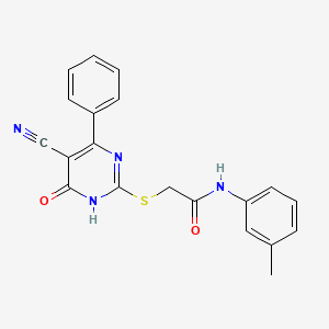 2-[(5-Cyano-6-oxo-4-phenyl-1,6-dihydropyrimidin-2-YL)sulfanyl]-N-(3-methylphenyl)acetamide