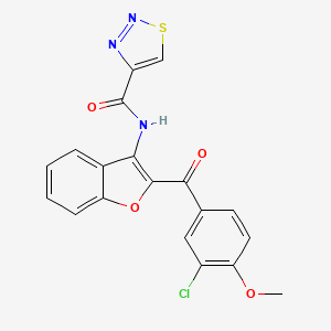 N-[2-(3-chloro-4-methoxybenzoyl)-1-benzofuran-3-yl]-1,2,3-thiadiazole-4-carboxamide