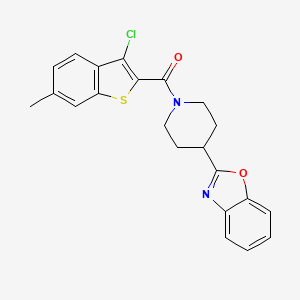 molecular formula C22H19ClN2O2S B11369537 [4-(1,3-Benzoxazol-2-yl)piperidin-1-yl](3-chloro-6-methyl-1-benzothiophen-2-yl)methanone 