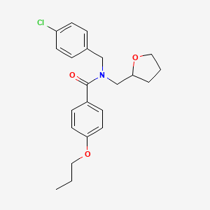 N-(4-chlorobenzyl)-4-propoxy-N-(tetrahydrofuran-2-ylmethyl)benzamide