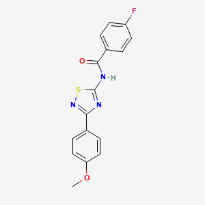 4-fluoro-N-[3-(4-methoxyphenyl)-1,2,4-thiadiazol-5-yl]benzamide