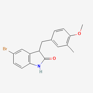 molecular formula C17H16BrNO2 B11369565 5-bromo-3-(4-methoxy-3-methylbenzyl)-1,3-dihydro-2H-indol-2-one CAS No. 1033200-91-7