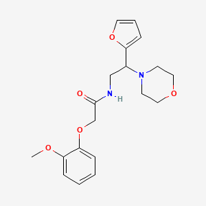 N-[2-(furan-2-yl)-2-(morpholin-4-yl)ethyl]-2-(2-methoxyphenoxy)acetamide