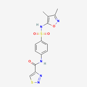 N-{4-[(3,4-dimethyl-1,2-oxazol-5-yl)sulfamoyl]phenyl}-1,2,3-thiadiazole-4-carboxamide