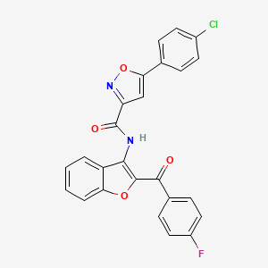 5-(4-chlorophenyl)-N-{2-[(4-fluorophenyl)carbonyl]-1-benzofuran-3-yl}-1,2-oxazole-3-carboxamide