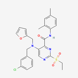 5-[(3-chlorobenzyl)(furan-2-ylmethyl)amino]-N-(2,4-dimethylphenyl)-2-(ethylsulfonyl)pyrimidine-4-carboxamide