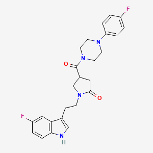 1-[2-(5-fluoro-1H-indol-3-yl)ethyl]-4-{[4-(4-fluorophenyl)piperazin-1-yl]carbonyl}pyrrolidin-2-one