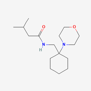 molecular formula C16H30N2O2 B11369701 3-methyl-N-{[1-(morpholin-4-yl)cyclohexyl]methyl}butanamide 