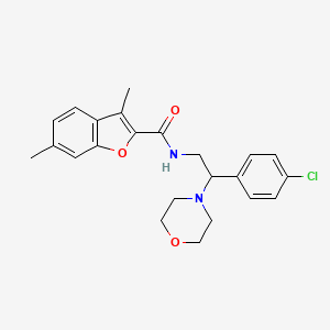 N-[2-(4-chlorophenyl)-2-(morpholin-4-yl)ethyl]-3,6-dimethyl-1-benzofuran-2-carboxamide