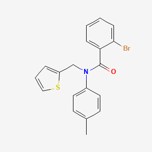 molecular formula C19H16BrNOS B11369710 2-bromo-N-(4-methylphenyl)-N-(thiophen-2-ylmethyl)benzamide 