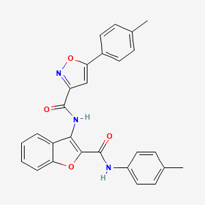 5-(4-methylphenyl)-N-{2-[(4-methylphenyl)carbamoyl]-1-benzofuran-3-yl}-1,2-oxazole-3-carboxamide