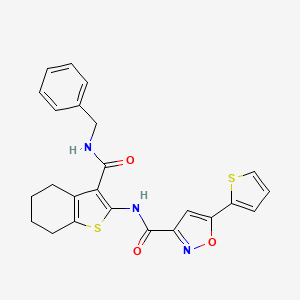 N-[3-(benzylcarbamoyl)-4,5,6,7-tetrahydro-1-benzothiophen-2-yl]-5-(thiophen-2-yl)-1,2-oxazole-3-carboxamide