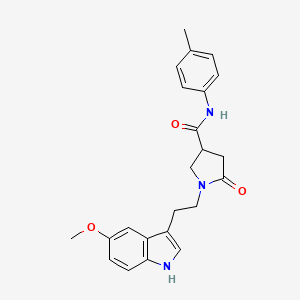 1-[2-(5-methoxy-1H-indol-3-yl)ethyl]-N-(4-methylphenyl)-5-oxopyrrolidine-3-carboxamide