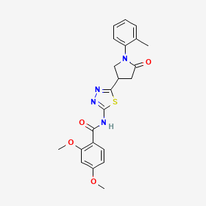 2,4-dimethoxy-N-{5-[1-(2-methylphenyl)-5-oxopyrrolidin-3-yl]-1,3,4-thiadiazol-2-yl}benzamide