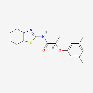 molecular formula C18H22N2O2S B11369806 2-(3,5-dimethylphenoxy)-N-(4,5,6,7-tetrahydro-1,3-benzothiazol-2-yl)propanamide 