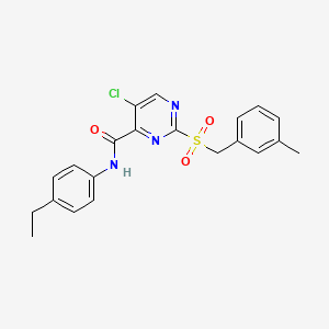 5-chloro-N-(4-ethylphenyl)-2-[(3-methylbenzyl)sulfonyl]pyrimidine-4-carboxamide