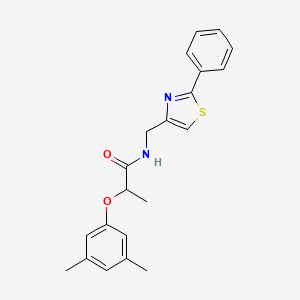 molecular formula C21H22N2O2S B11369808 2-(3,5-dimethylphenoxy)-N-[(2-phenyl-1,3-thiazol-4-yl)methyl]propanamide 