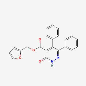 molecular formula C22H16N2O4 B11369818 Furan-2-ylmethyl 3-oxo-5,6-diphenyl-2,3-dihydropyridazine-4-carboxylate 