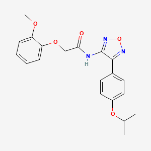 2-(2-methoxyphenoxy)-N-{4-[4-(propan-2-yloxy)phenyl]-1,2,5-oxadiazol-3-yl}acetamide