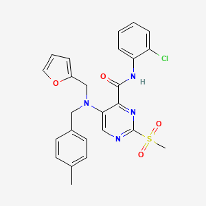 N-(2-chlorophenyl)-5-[(furan-2-ylmethyl)(4-methylbenzyl)amino]-2-(methylsulfonyl)pyrimidine-4-carboxamide