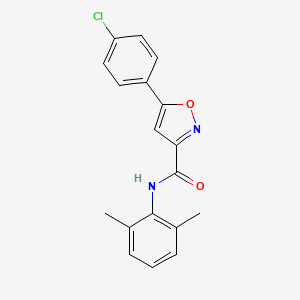 5-(4-chlorophenyl)-N-(2,6-dimethylphenyl)-1,2-oxazole-3-carboxamide