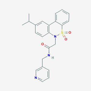 2-(9-Isopropyl-5,5-dioxido-6H-dibenzo[C,E][1,2]thiazin-6-YL)-N-(3-pyridinylmethyl)acetamide