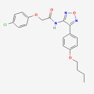 molecular formula C20H20ClN3O4 B11369869 N-[4-(4-butoxyphenyl)-1,2,5-oxadiazol-3-yl]-2-(4-chlorophenoxy)acetamide 