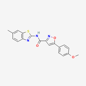 5-(4-methoxyphenyl)-N-(6-methyl-1,3-benzothiazol-2-yl)-1,2-oxazole-3-carboxamide