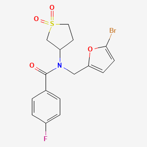 N-[(5-bromofuran-2-yl)methyl]-N-(1,1-dioxidotetrahydrothiophen-3-yl)-4-fluorobenzamide