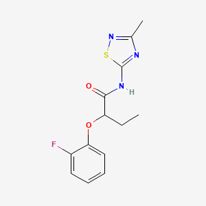 molecular formula C13H14FN3O2S B11369934 2-(2-fluorophenoxy)-N-(3-methyl-1,2,4-thiadiazol-5-yl)butanamide 