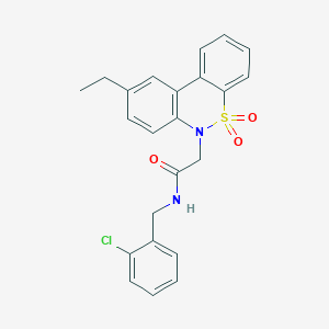 N-(2-chlorobenzyl)-2-(9-ethyl-5,5-dioxido-6H-dibenzo[c,e][1,2]thiazin-6-yl)acetamide