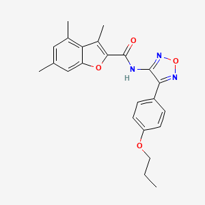 3,4,6-trimethyl-N-[4-(4-propoxyphenyl)-1,2,5-oxadiazol-3-yl]-1-benzofuran-2-carboxamide