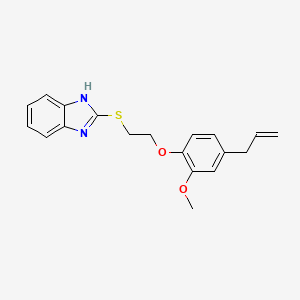 2-({2-[2-methoxy-4-(prop-2-en-1-yl)phenoxy]ethyl}sulfanyl)-1H-benzimidazole