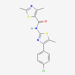 molecular formula C16H14ClN3OS2 B11369965 N-[4-(4-chlorophenyl)-5-methyl-1,3-thiazol-2-yl]-2,4-dimethyl-1,3-thiazole-5-carboxamide 