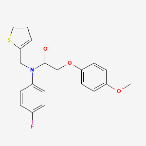 N-(4-fluorophenyl)-2-(4-methoxyphenoxy)-N-(thiophen-2-ylmethyl)acetamide