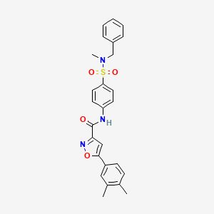 N-{4-[benzyl(methyl)sulfamoyl]phenyl}-5-(3,4-dimethylphenyl)-1,2-oxazole-3-carboxamide