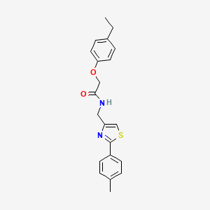 molecular formula C21H22N2O2S B11369994 2-(4-ethylphenoxy)-N-{[2-(4-methylphenyl)-1,3-thiazol-4-yl]methyl}acetamide 